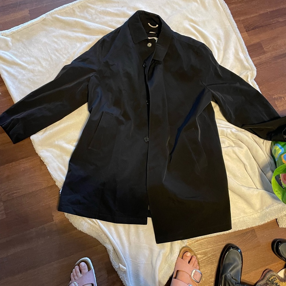 Joseph Abboud black heavy coat with zip‎ out liner